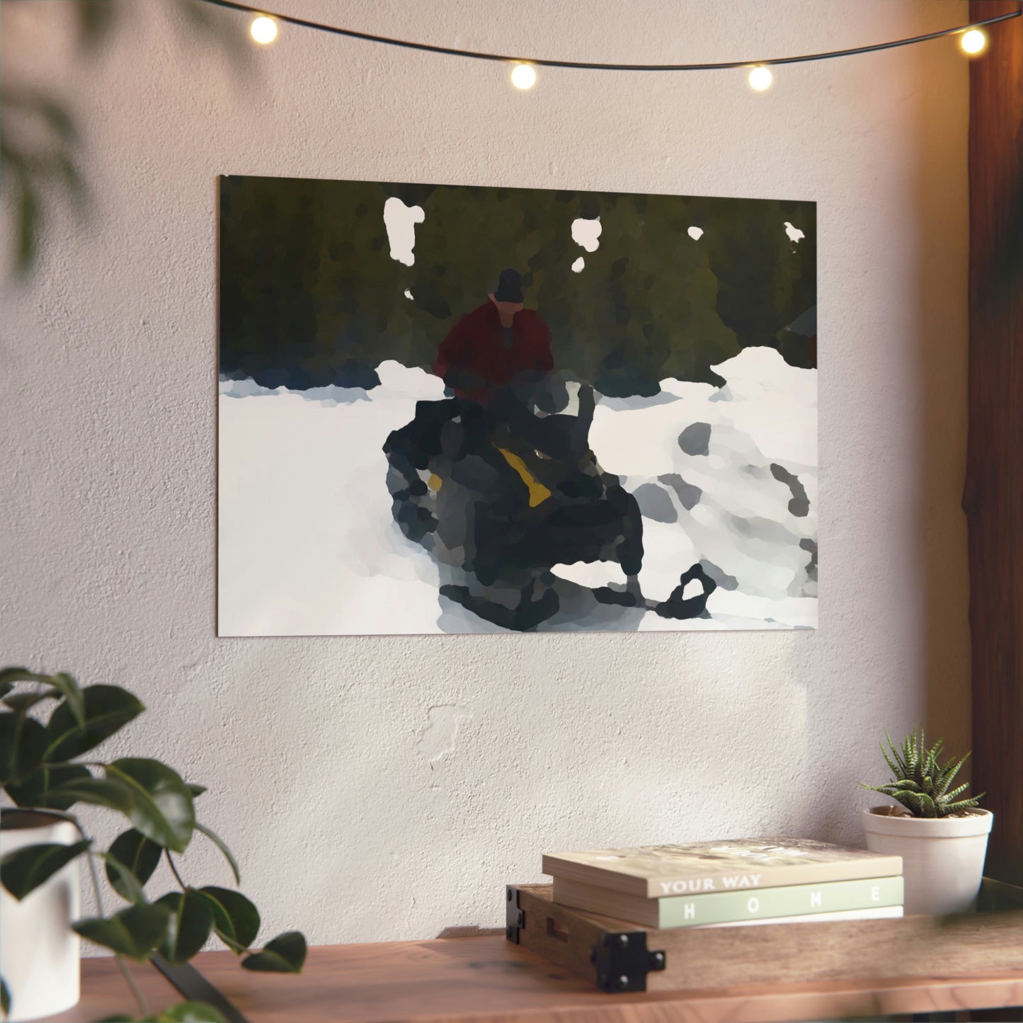 Aluminum Composite Panels ... "Snowmobiling A Mountain Paradise" ... Circa April 2021 ... Original Works ... (Full_Spectrum_Oilification ... )