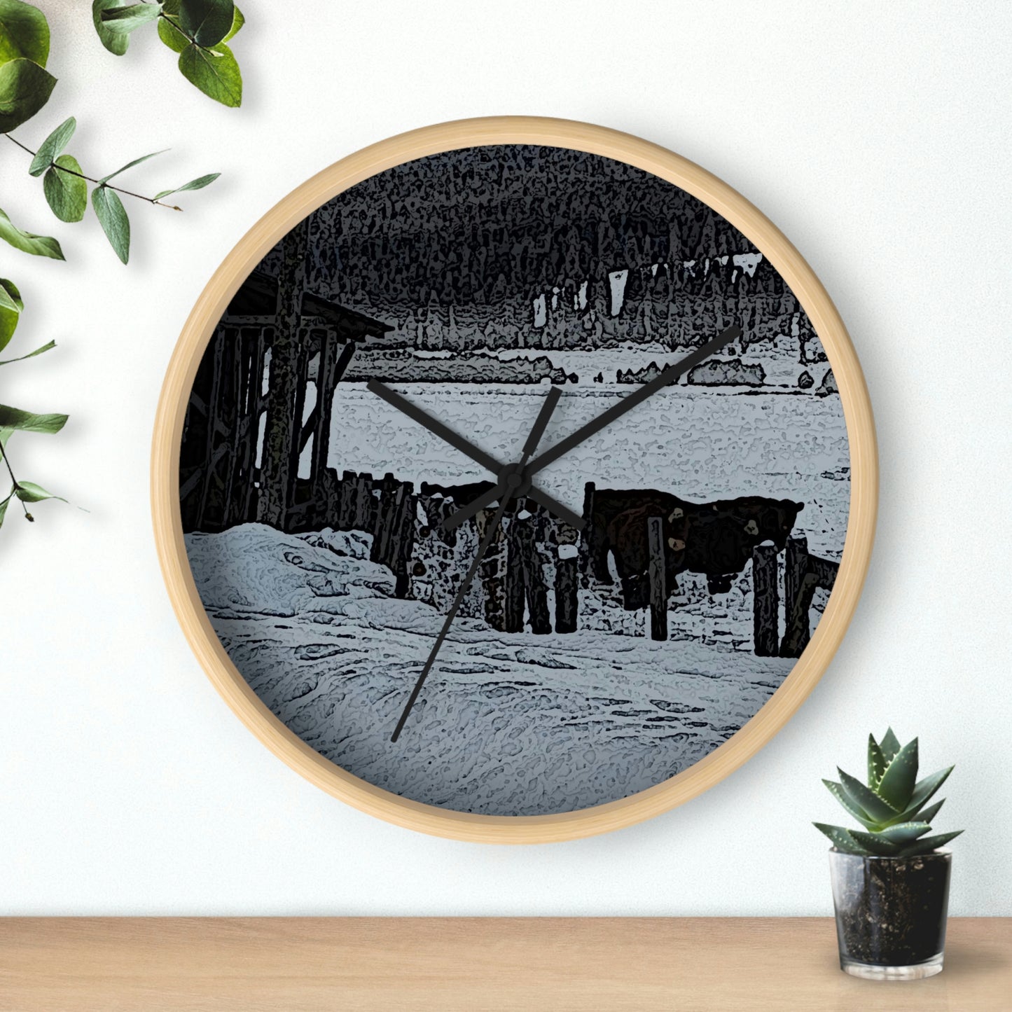 Wall clock ... A Quiet Morning ... "Along The Red River & Nature Preserve Plateau" ... Jan23 ... Original Works ...