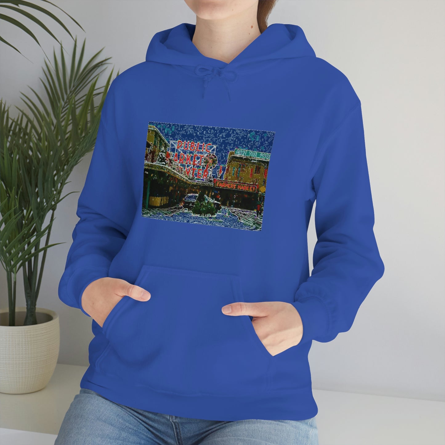 Unisex Heavy Blend™ Hooded Sweatshirt ... Pike Place Market: 'The Public Market', Seattle, Washington. Circa Fall 2013 ...