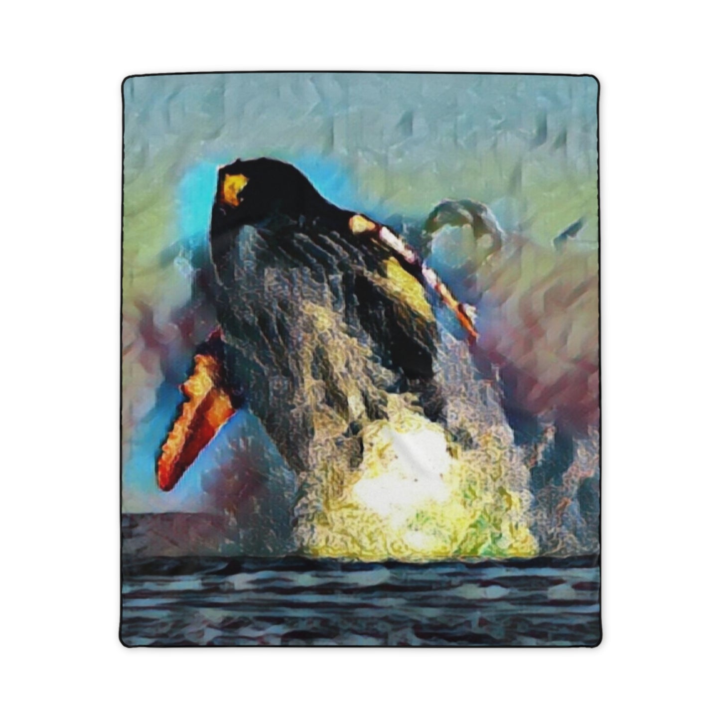 Polyester Blanket ... An Extraordinary Humpback Breach ... 'With Explosive Energy' ... Family Archives (KPH) ... Circa: 21st Century. Maui, HI ... Original Works ...