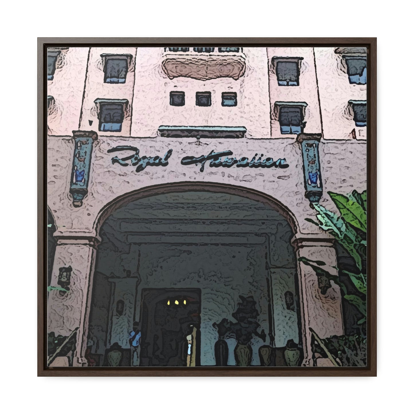 Gallery Canvas Wraps, Square Frame ...  "La Grande Entree" At: 'The Pink Palace' ... The Royal Hawai'ian ... Honolulu, HI ... '27Oct2014' ... Original Works ...