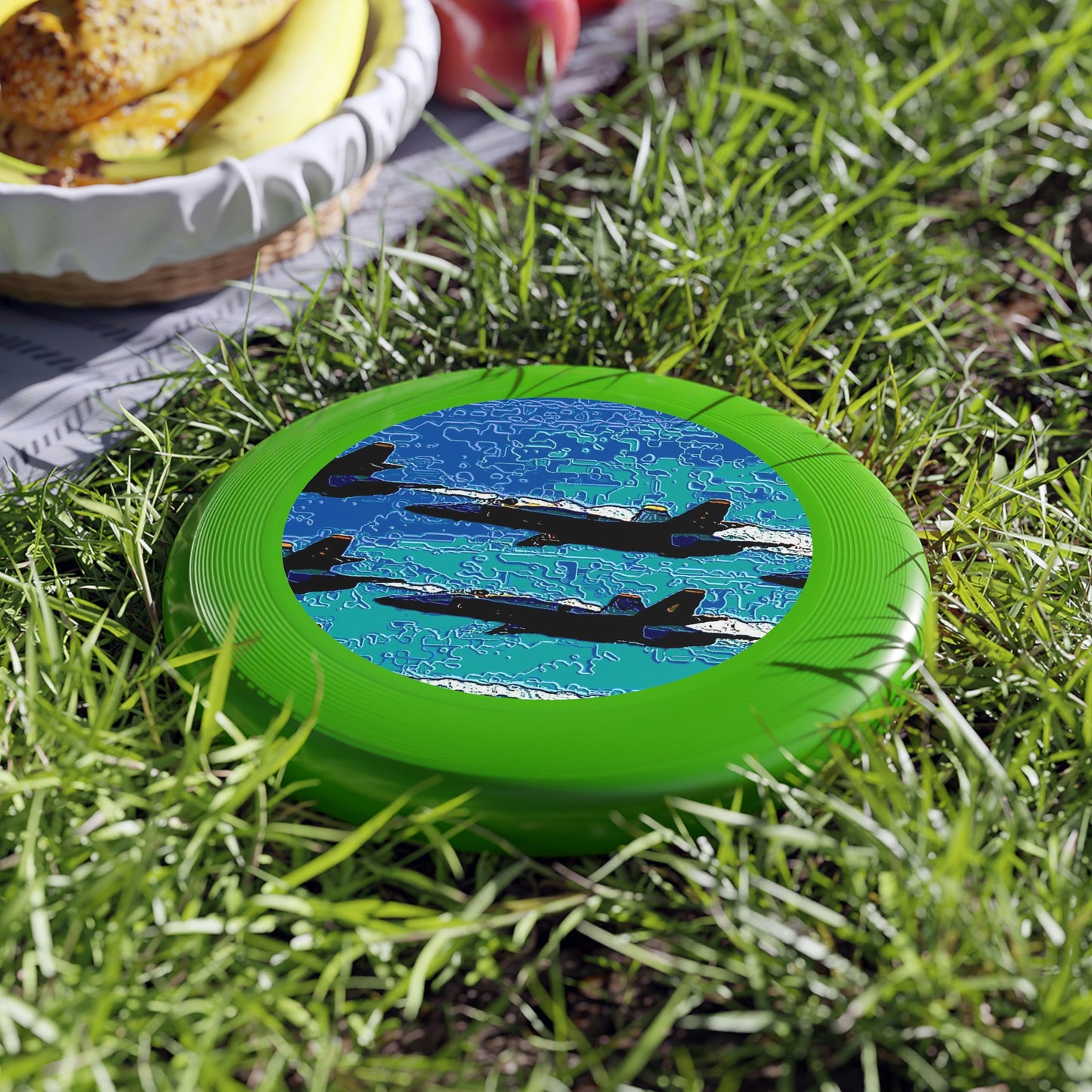 Wham-O Frisbee... Seattle Seafair ..."Blue Angels Run Over Lake Washington" ... Circa Mid 1980's ... Dr FJ Holt ... Original Works ...