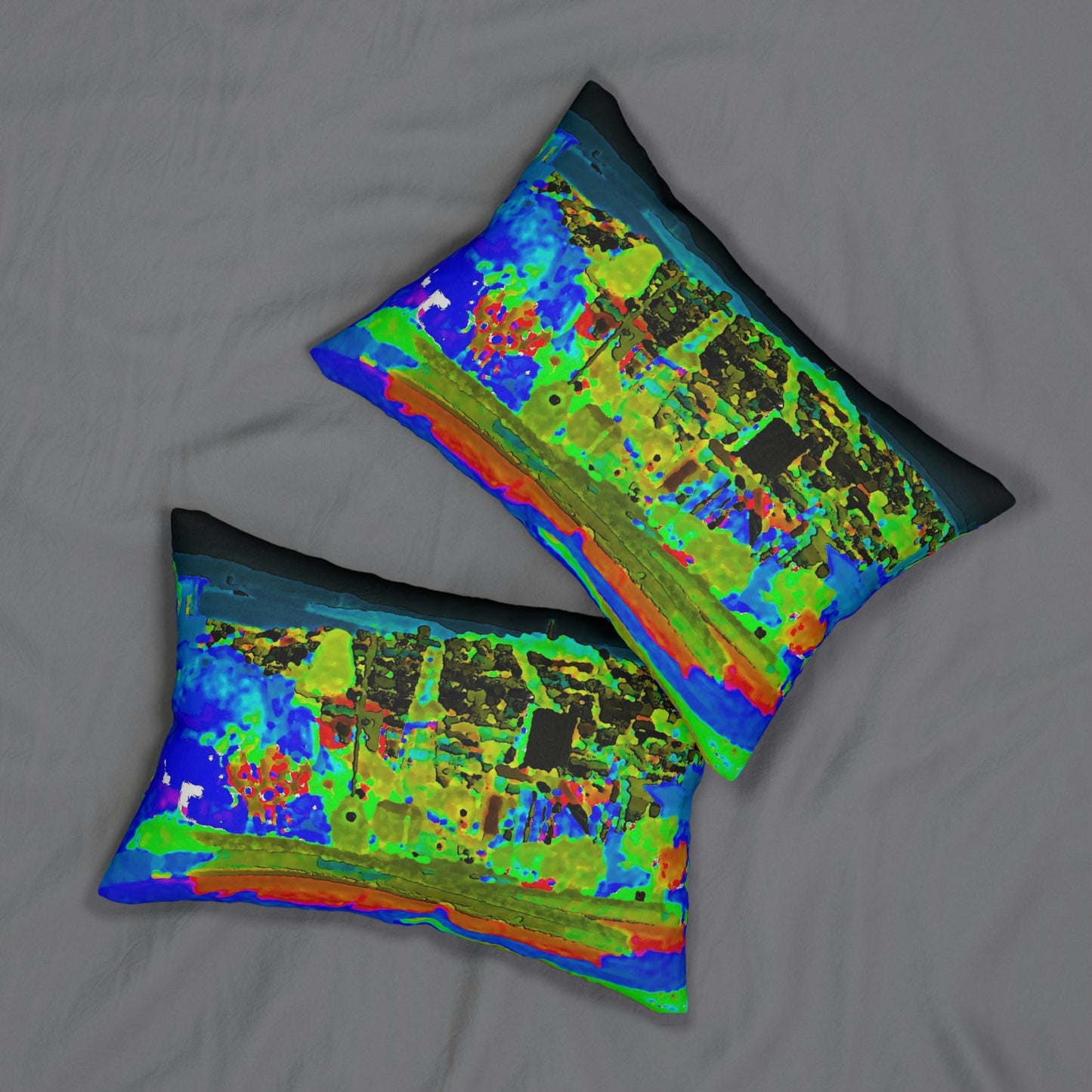Spun Polyester Lumbar Pillow ..."Lombard Street San Francisco, CA, USA" ... Family Archives 1970's ... Original Works ...