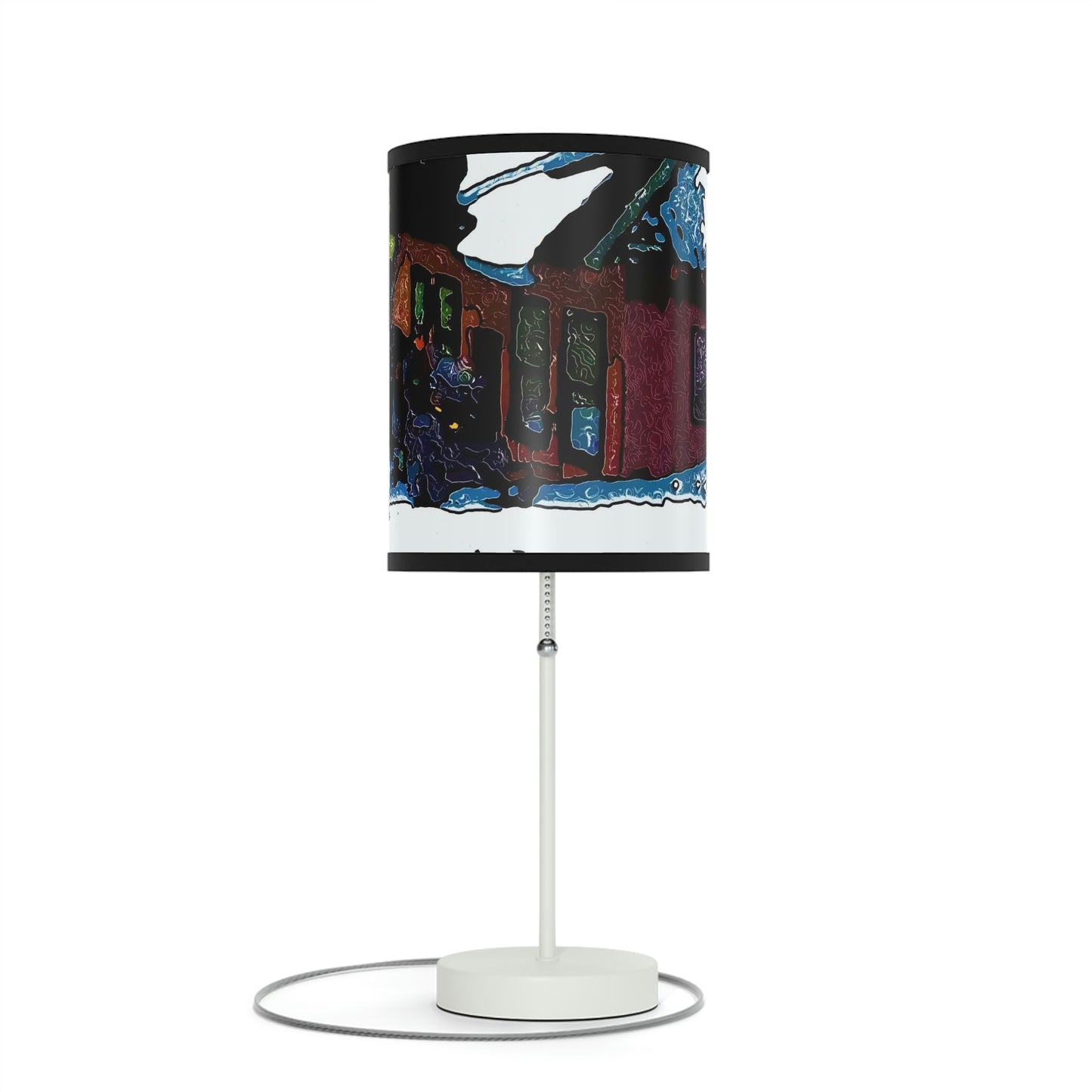 Lamp on a Stand, US|CA plug ... "A Rider Passeth-Through-It" ... Colors Galore & A Bit Of Impressionism ... Original Works. Winter 2021. Central Idaho. Rendering Time: 12 Hours ...