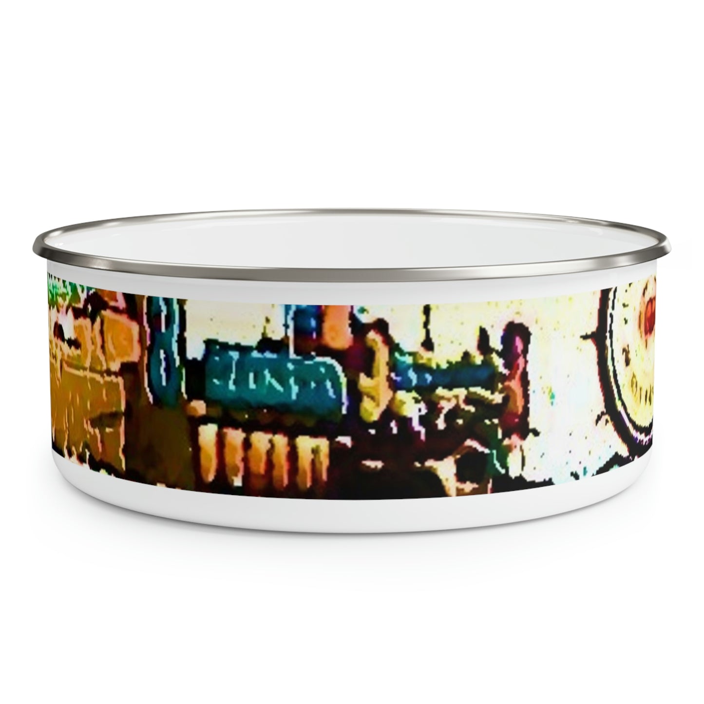 Enamel Bowl ...  "No.9 Fishermen's Grotto - Fishermen's Wharf, SF, California" ... Family Archives: 1970's ... Original Works ...