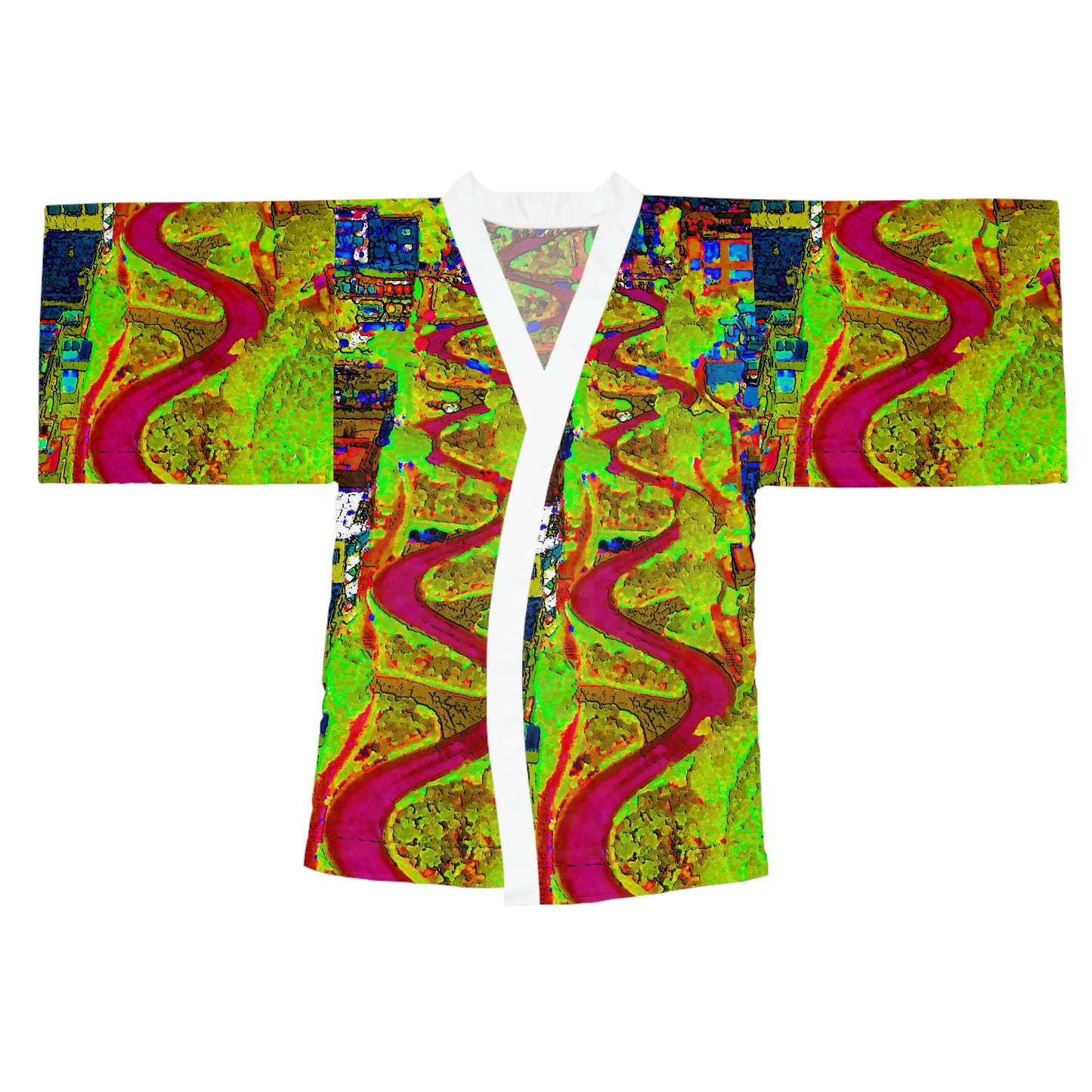 Long Sleeve Kimono Robe ... A Crazy Street ... 'Eight Winding Curve-Switchbacks' ... "Lombard Street, San Francisco, CA' ... Family Archives: 1970's ... Original Works ...