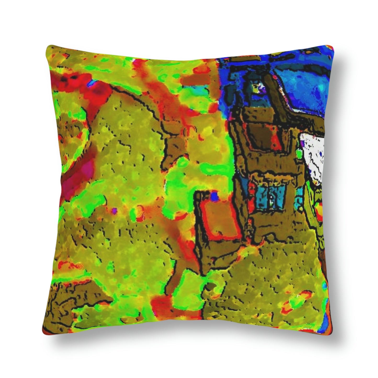 Waterproof Pillows ... A Crazy Street ... 'Eight Winding Curve-Switchbacks' ... "Lombard Street, San Francisco, CA' ... Family Archives: 1970's ... Original Works ...