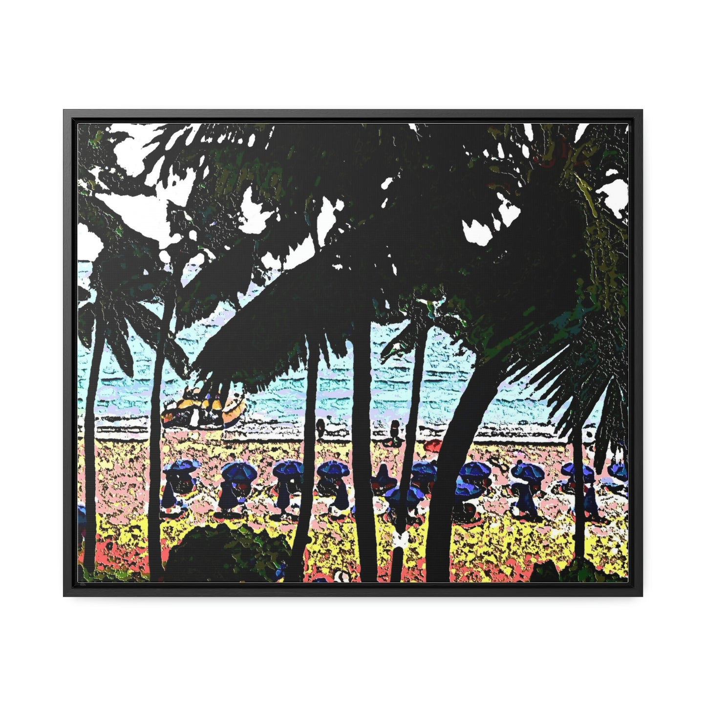 Gallery Canvas Wraps, Horizontal Frame ... "A Beautiful Beach Amongst The Palms" ... The Outrigger Waikiki, Honolulu, Oahu ... Original Works ...