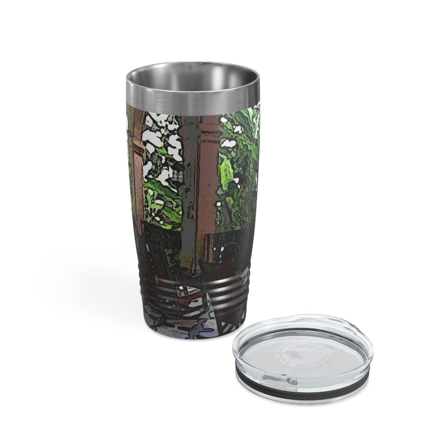 Ringneck Tumbler, 20oz ... Lanai & Rocking Chairs At: 'The Pink Palace' ... The Royal Hawai'ian ... Honolulu, HI ... '27Oct2014' ... Original Works ...
