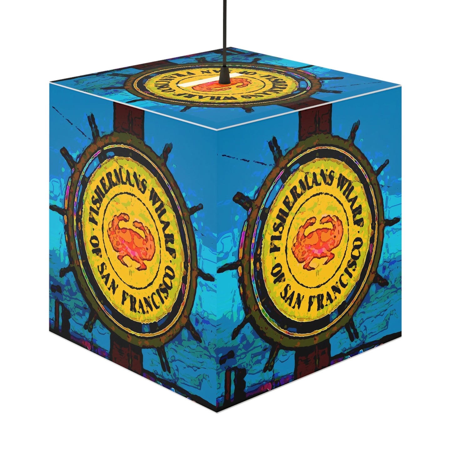Light Cube Lamp ...  "No.9 Fishermen's Grotto - Fishermen's Wharf, SF, California" ... Family Archives: 1970's ... Original Works ...