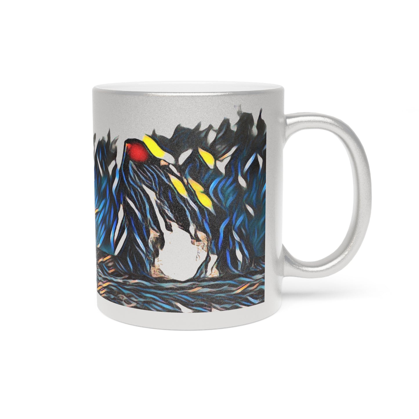 Metallic Mug (Silver\Gold) ... All-That-Color ... "Whale Breach With Style" ... KPH Photo ... Maui Humpback ... 21st Century ... Original Works ...