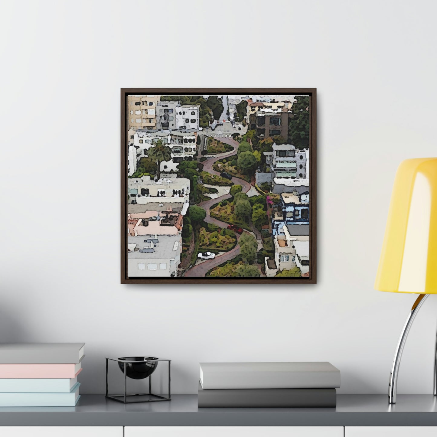 Gallery Canvas Wraps, Square Frame ... A Crazy Street ... 'Eight Winding Curve-Switchbacks' ... "Lombard Street, San Francisco, CA' ... Family Archives: 1970's ... Original Works ...