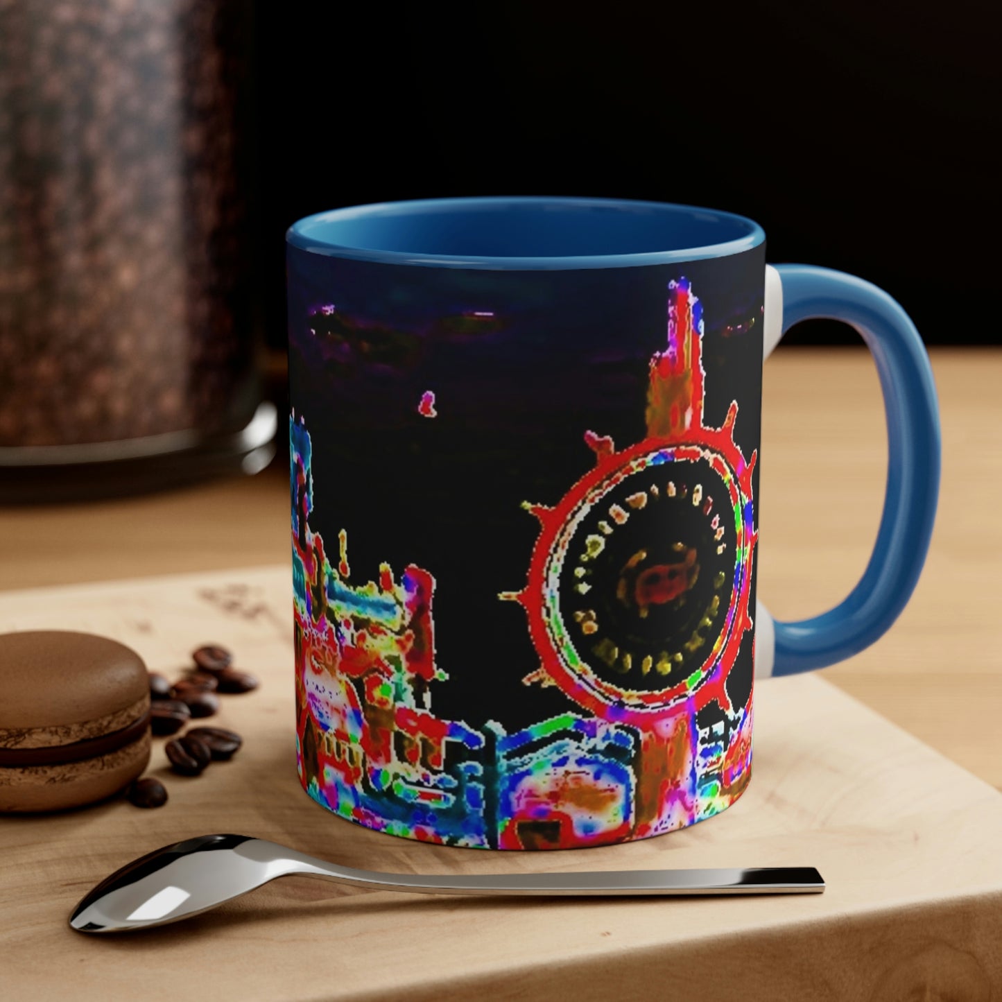 Accent Coffee Mug, 11oz ... "No.9 Fishermen's Grotto - Fishermen's Wharf, SF, California" ... Family Archives: 1970's ... Original Works ...
