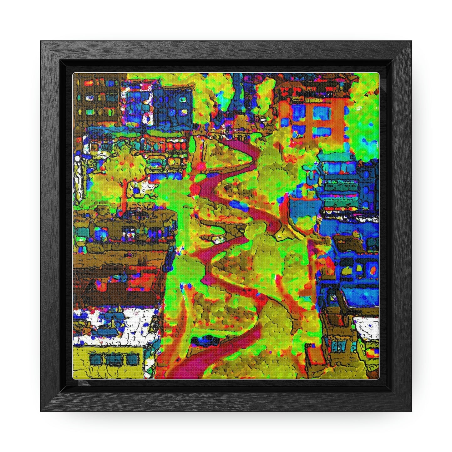 Gallery Canvas Wraps, Square Frame ... A Crazy Street ... 'Eight Winding Curve-Switchbacks' ... "Lombard Street, San Francisco, CA' ... Family Archives: 1970's ... Original Works ...