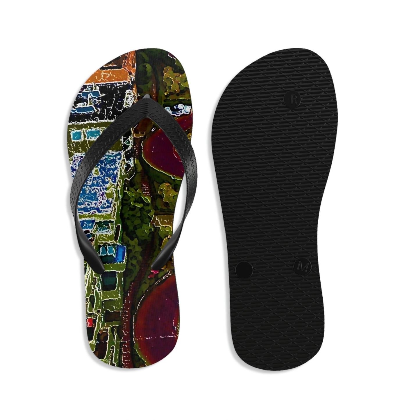 Unisex Flip-Flops ... A Crazy Street ... 'Eight Winding Curve-Switchbacks' ... "Lombard Street, San Francisco, CA' ... Family Archives: 1970's ... Original Works ...
