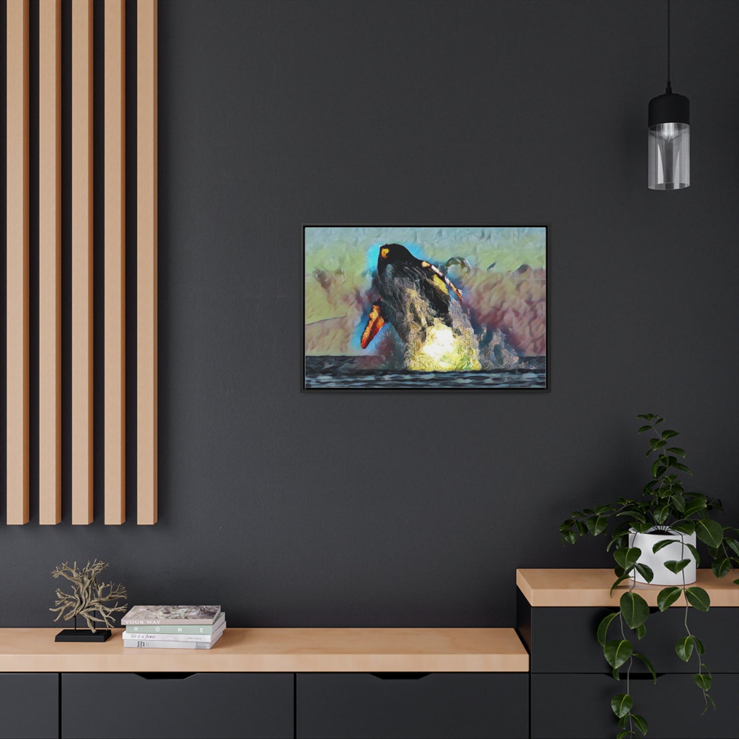 Gallery Canvas Wraps, Horizontal Frame ... An Extraordinary Humpback Breach ... 'With Explosive Energy' ... Family Archives (KPH) ... Circa: 21st Century. Maui, HI ... Original Works ...