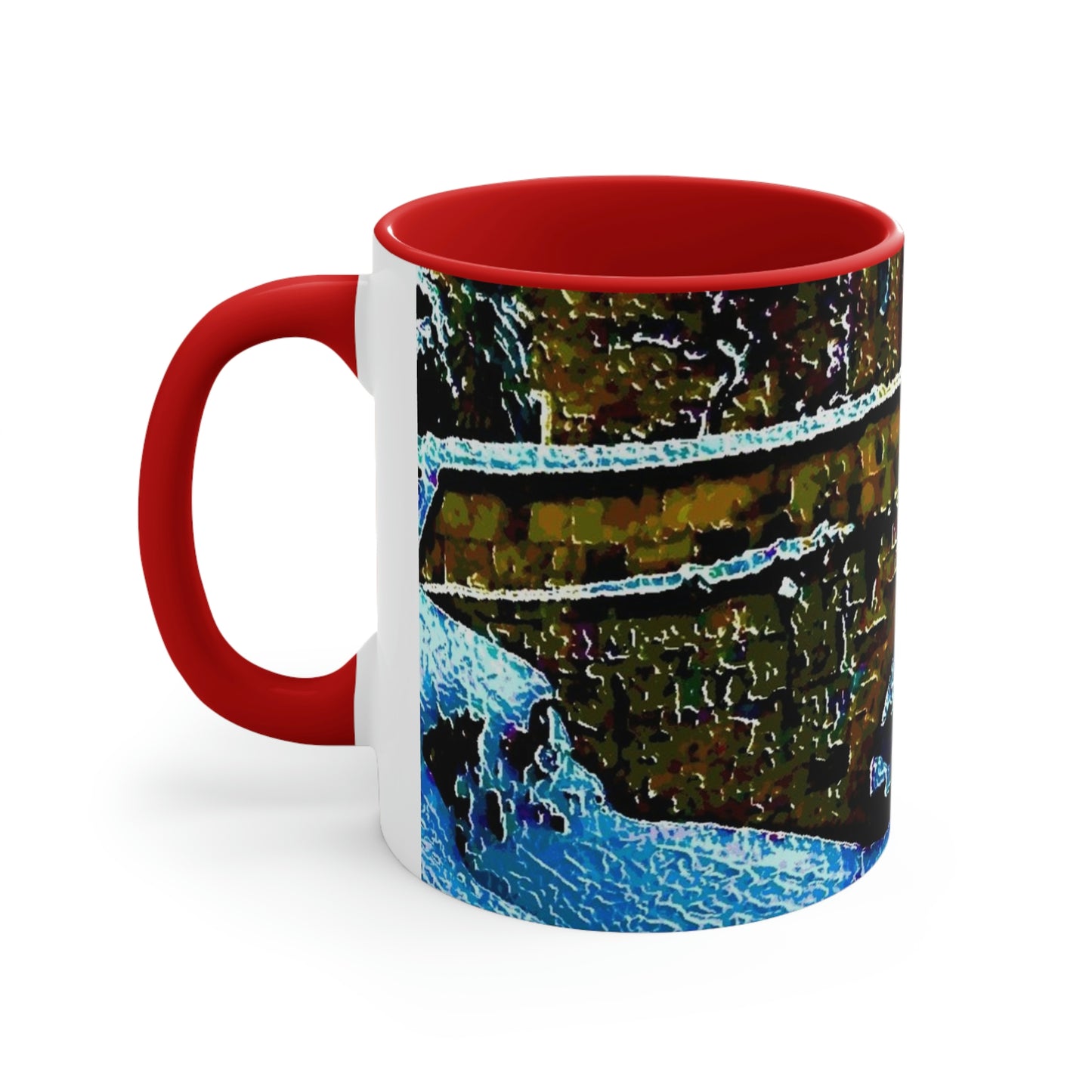Accent Coffee Mug, 11oz ...  Walikng The Streets & Alleys ... 'Strolling The Canals ... '  ... Original Works  ...