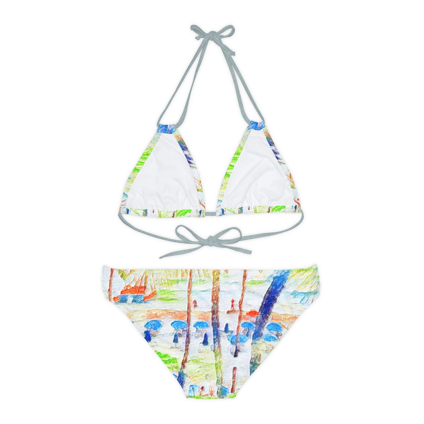 Strappy Bikini Set (AOP) ... "The Royal Hawai'ian: Waikiki Beach_Beach" ... Honolulu, HI ... Ocotber 2014 (Halloween) ... Original Works ...