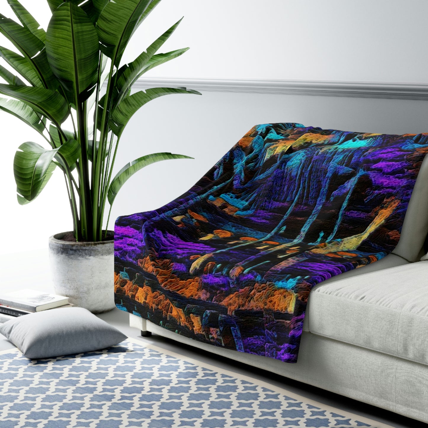 Sherpa Fleece Blanket ... "The Royal Hawai'ian: Waikiki Beach_Beach" ... Honolulu, HI ... October 2014 (Halloween) ... Original Works ...