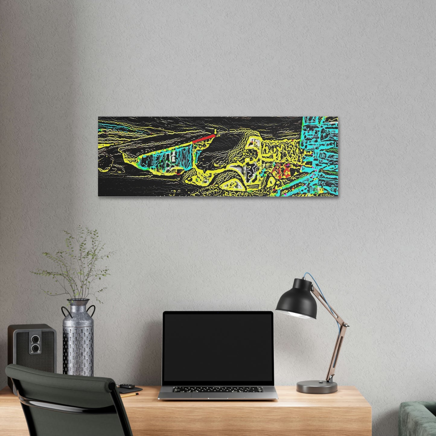 Polyester Canvas ... "Snow Vehicle In Snow Storm At-Rest" ... Circa 12Mar23 ... Central Idaho ... 18-Hours Rendering Time: Original Works ...