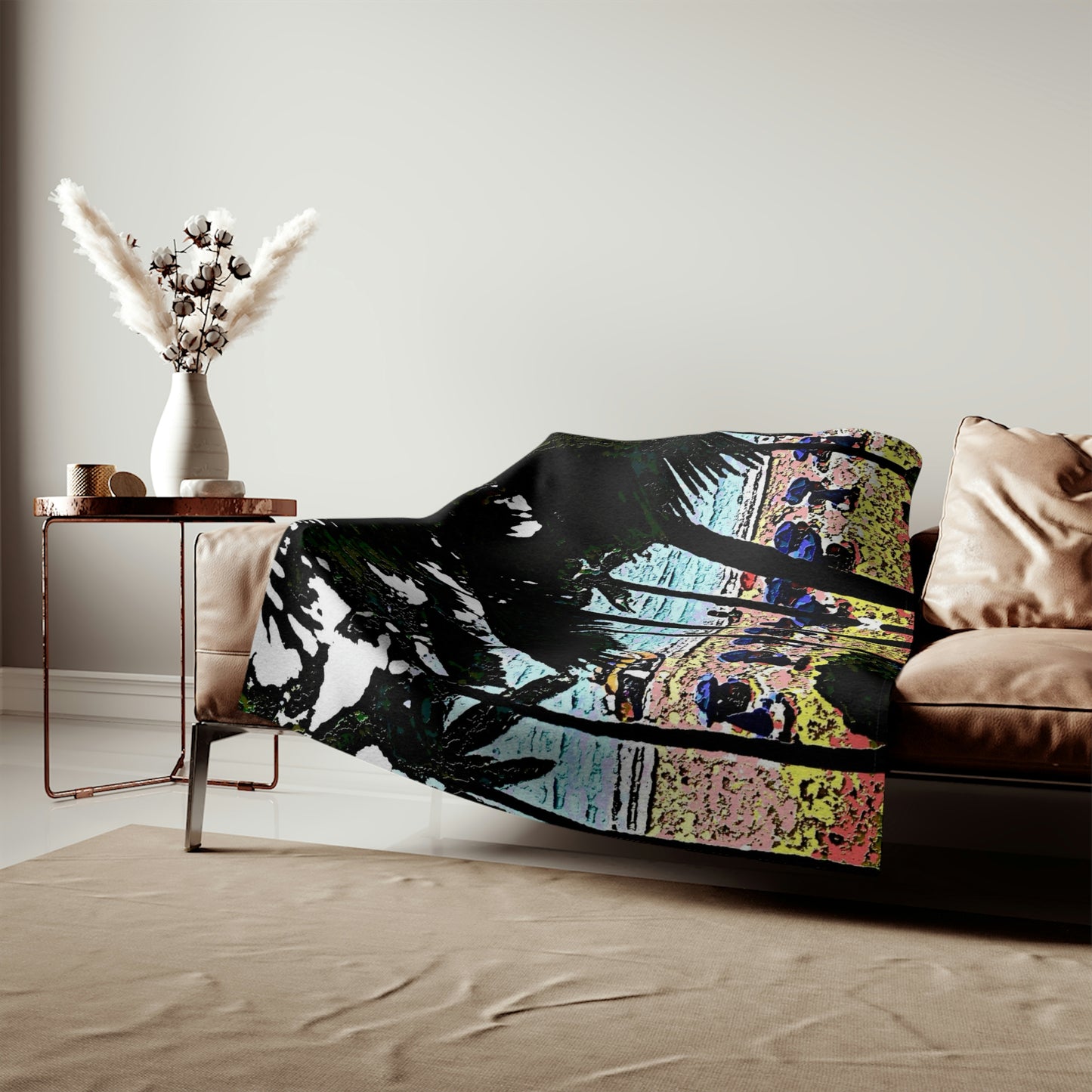 Sweatshirt Blanket ... "A Beautiful Beach Amongst The Palms" ... The Outrigger Waikiki, Honolulu, Oahu ... Original Works ...