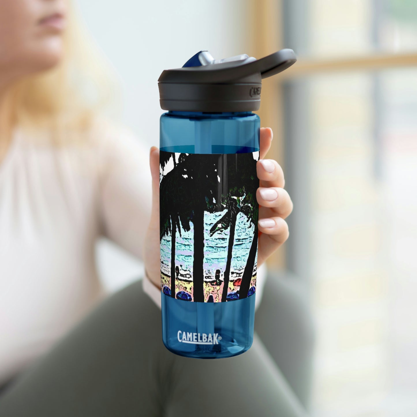 CamelBak Eddy®  Water Bottle, 20oz\25oz ... "A Beautiful Beach Amongst The Palms" ... The Outrigger Waikiki, Honolulu, Oahu ... Original Works ...