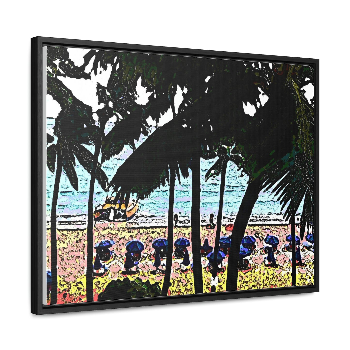 Gallery Canvas Wraps, Horizontal Frame ... "A Beautiful Beach Amongst The Palms" ... The Outrigger Waikiki, Honolulu, Oahu ... Original Works ...