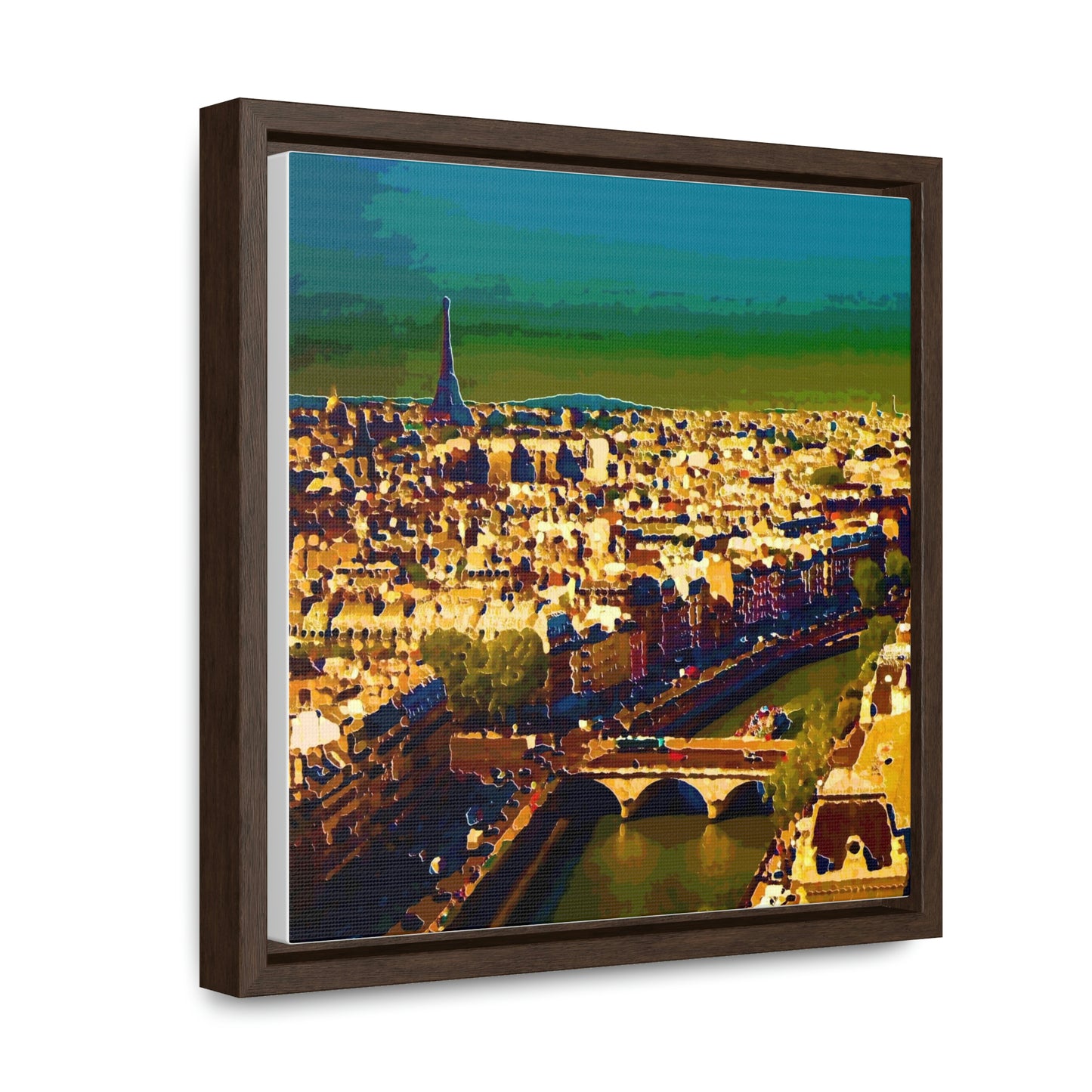Gallery Canvas Wraps, Square Frame ... Au Paris ... "Along The River Seine" ... Barbara Joan Bonnel-Holt: 1972 ... Original Works ...
