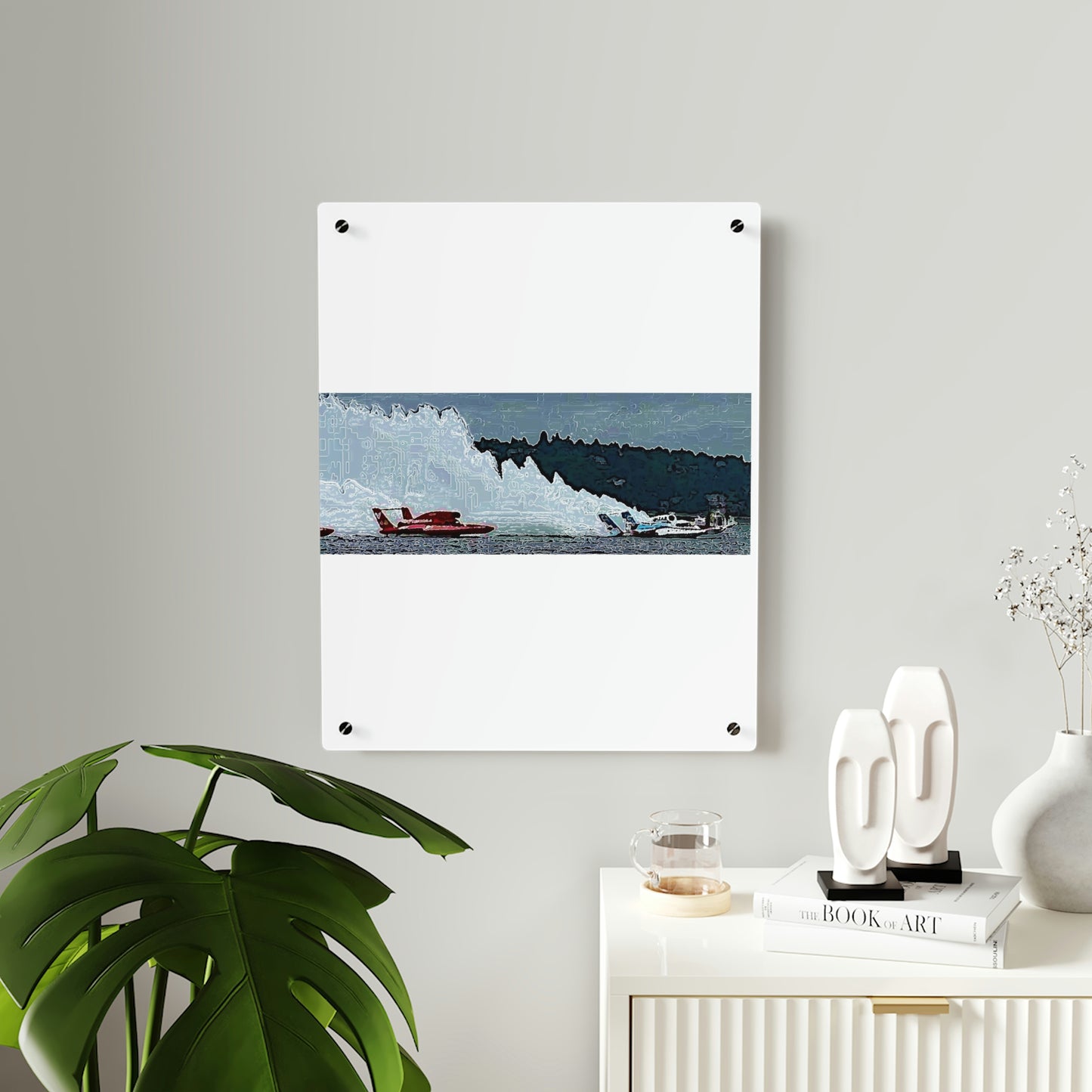 Acrylic Wall Art Panels ... Seattle Columbia Cup On Lake Washington ... "Dave Wilcox Heads For The Win" ... Associate Gift-Photo ... Original Works ...