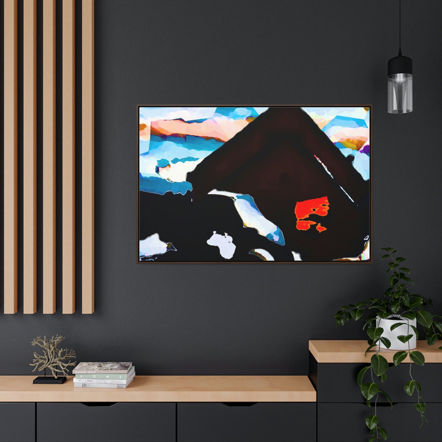 Gallery Canvas Wraps, Horizontal Frame ... After An Intense Snow Storm ... 'Digging Out' ... A Vehicle & Cabin "In The Mountains" ... March 2023 ... Original Works ...