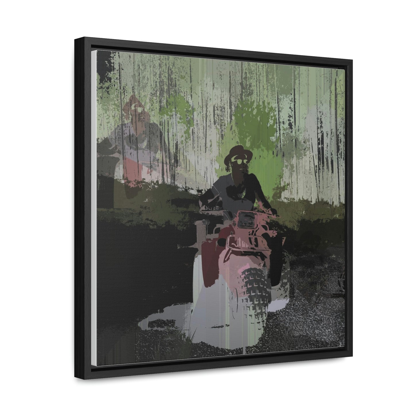 Gallery Canvas Wraps, Square Frame ...  3-Wheeln' N' Groovin The Mountain Roads ... Central Idaho ... Original Works ...