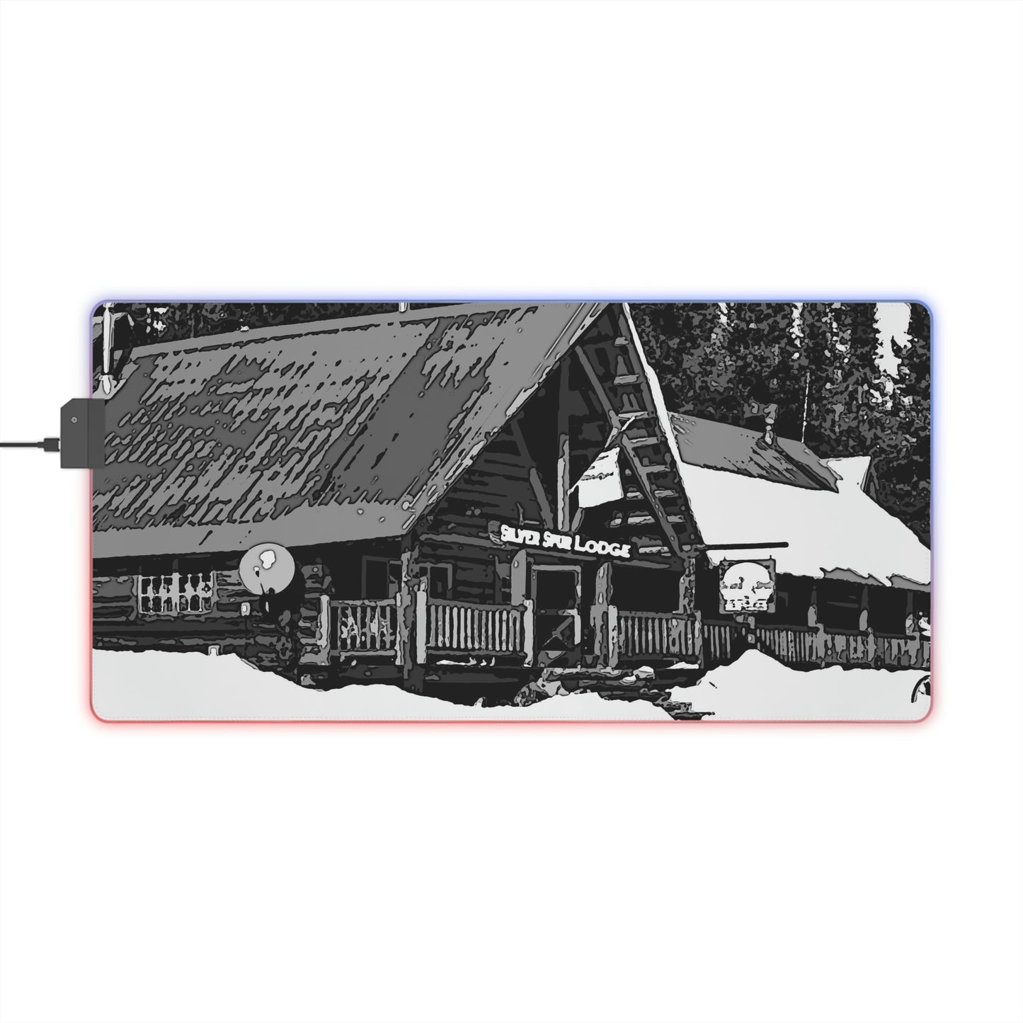 LED Gaming Mouse Pad ... A Beautiful Lodge & Back-Country Outfitter In A Mountain Town ... 'Dixie, Idaho, November 2022' ... Original Works ...