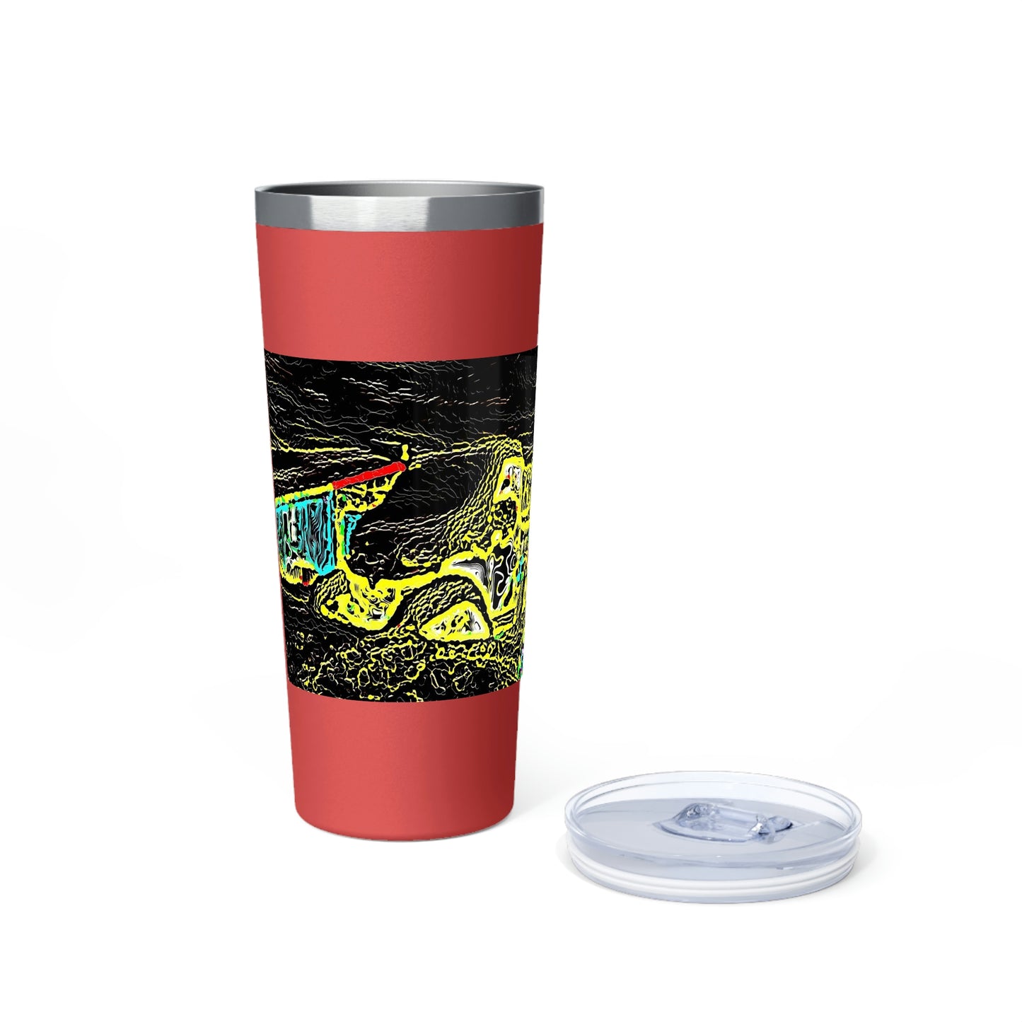 Copper Vacuum Insulated Tumbler, 22oz ... "Snow Vehicle In Snow Storm At-Rest" ... Circa 12Mar23 ... Central Idaho ... 18-Hours Rendering Time: Original Works ...