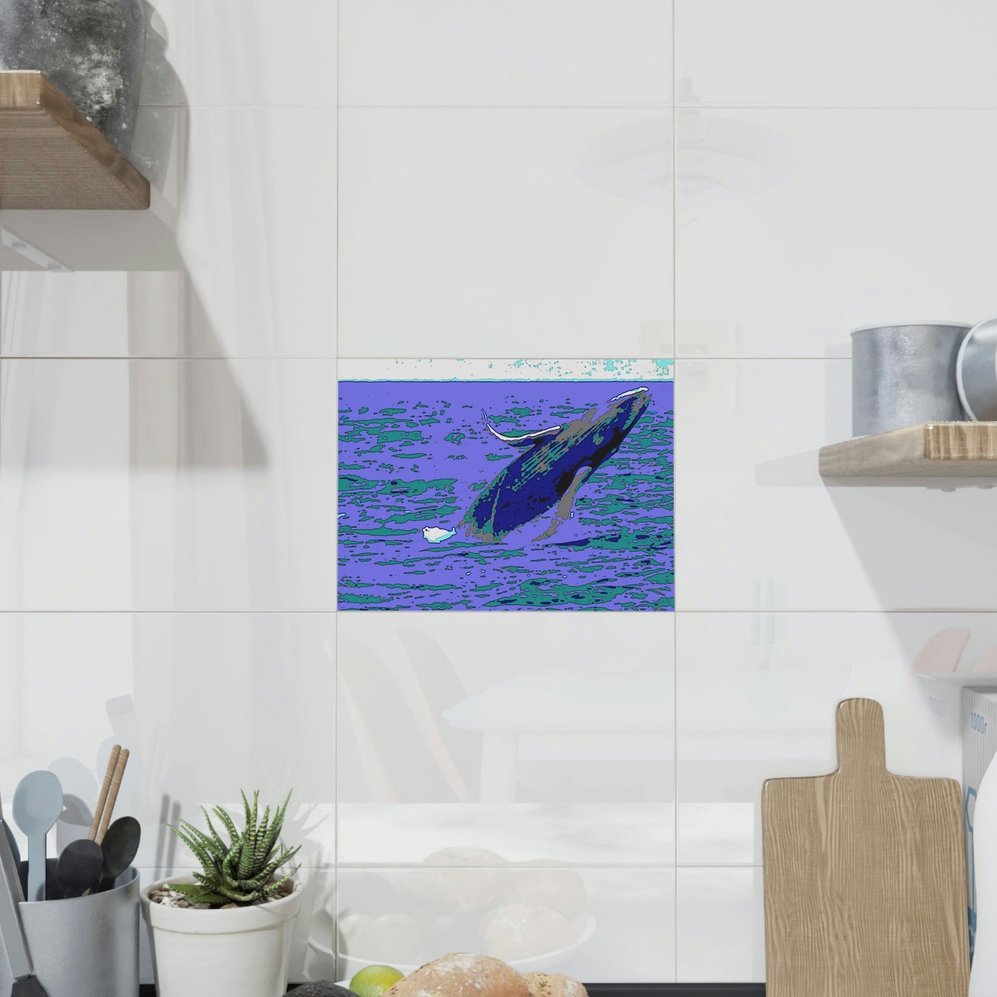 Ceramic Photo Tile ... Baby Humpback Breaching ... Maui, HI: April 2022 ... "Family Archives: KPH" ... Original Works ...