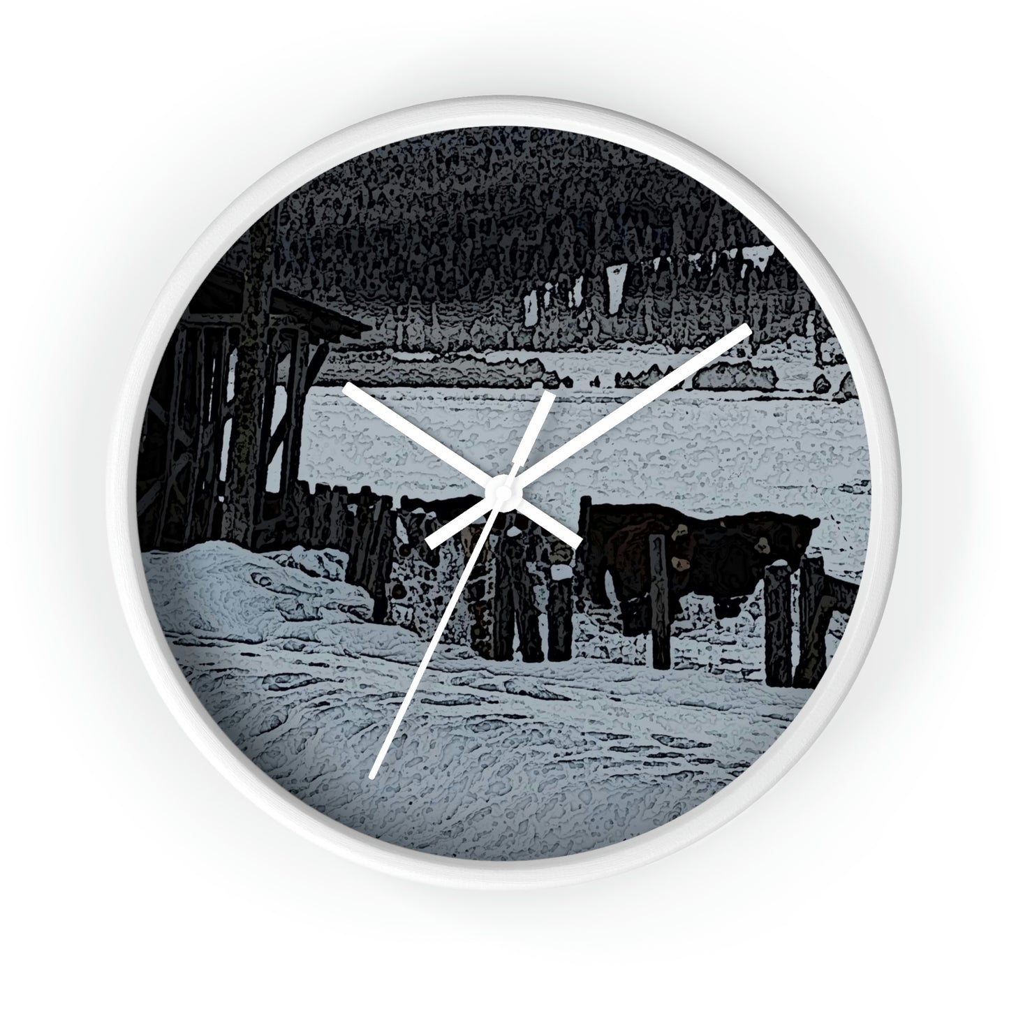 Wall clock ... A Quiet Morning ... "Along The Red River & Nature Preserve Plateau" ... Jan23 ... Original Works ...