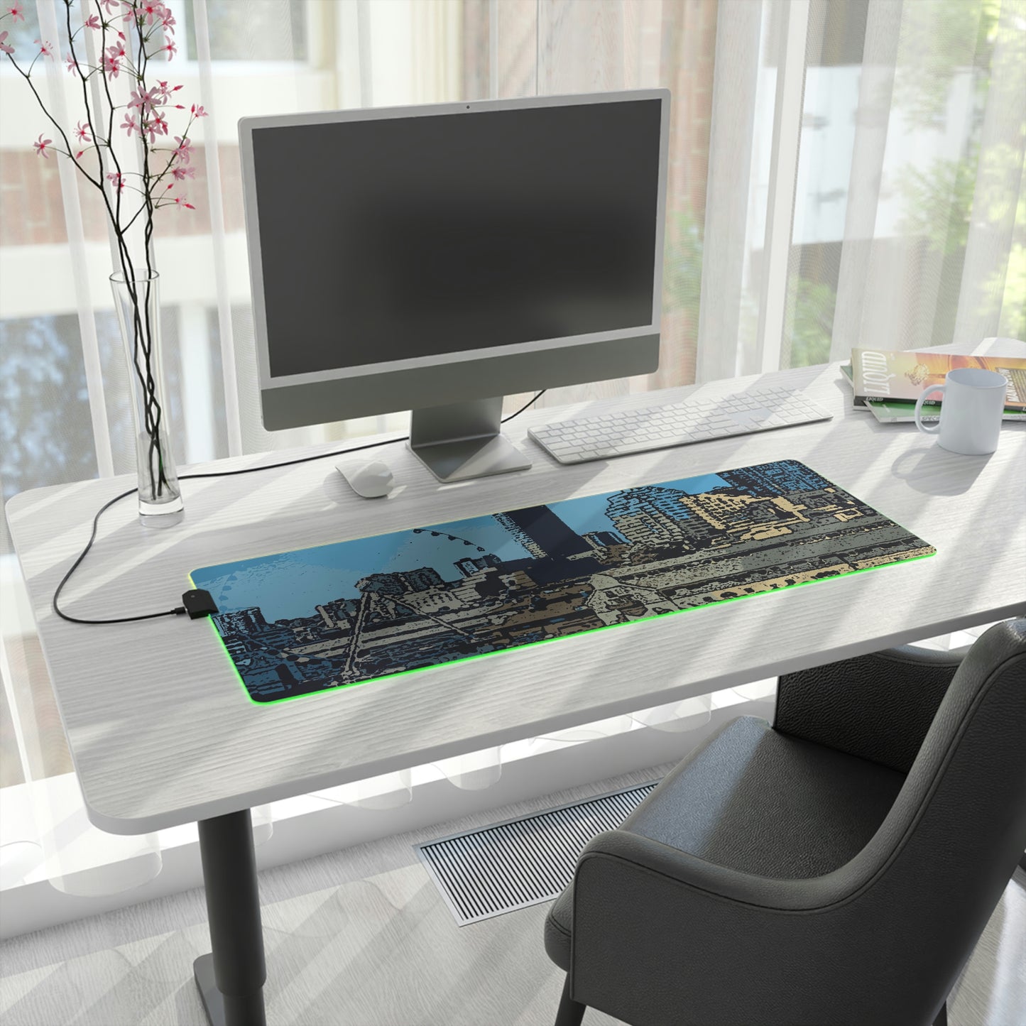 LED Gaming Mouse Pad ... That Classic Wheel ... 'Seattle's Wheel' ... & Old Classic Waterside Vendors ...  'Family Archives' ... Original Works ...
