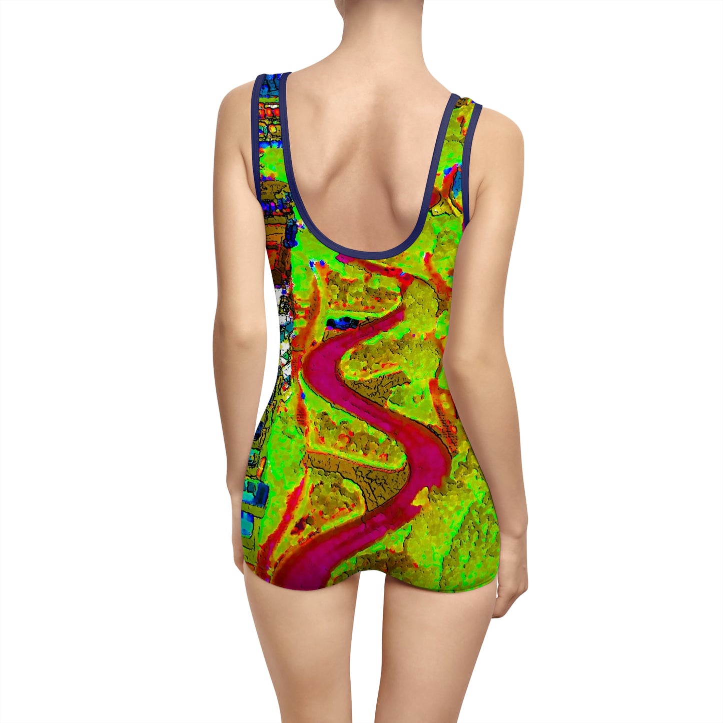 Women's Vintage Swimsuit ... A Crazy Street ... 'Eight Winding Curve-Switchbacks' ... "Lombard Street, San Francisco, CA' ... Family Archives: 1970's ... Original Works ...