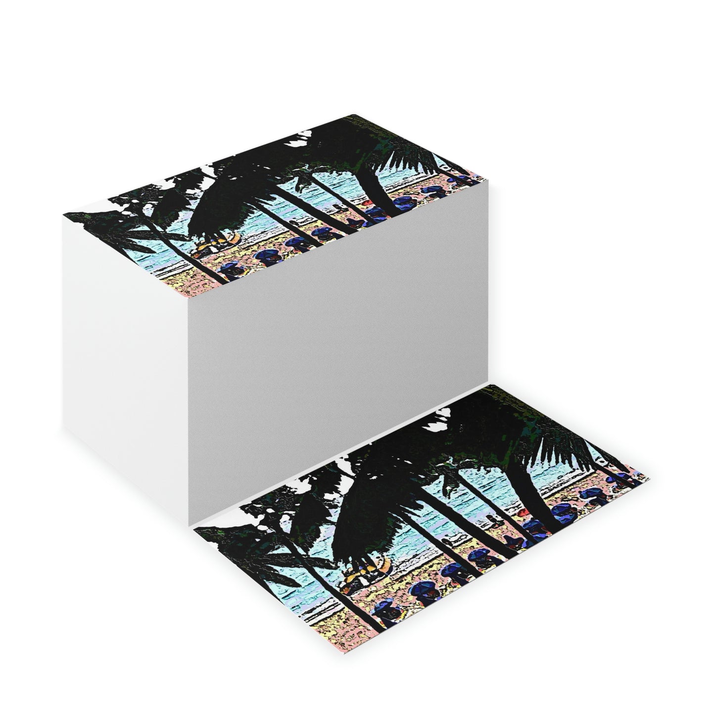Business Cards ...  "A Beautiful Beach Amongst The Palms" ... The Outrigger Waikiki, Honolulu, Oahu ... Original Works ...