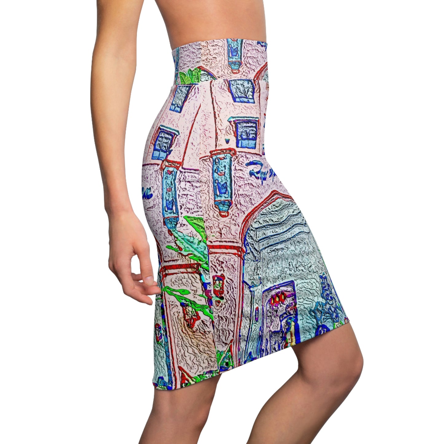 Women's Pencil Skirt ... "La Grande Entree" At: 'The Pink Palace' ... The Royal Hawai'ian ... Honolulu, HI ... '27Oct2014' ... Original Works ...