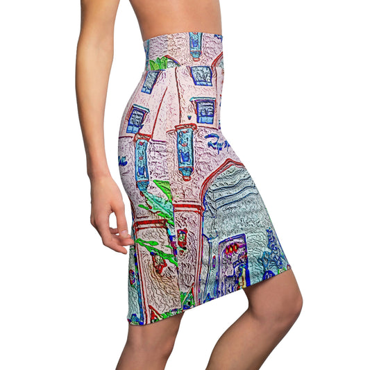 Women's Pencil Skirt ... "La Grande Entree" At: 'The Pink Palace' ... The Royal Hawai'ian ... Honolulu, HI ... '27Oct2014' ... Original Works ...