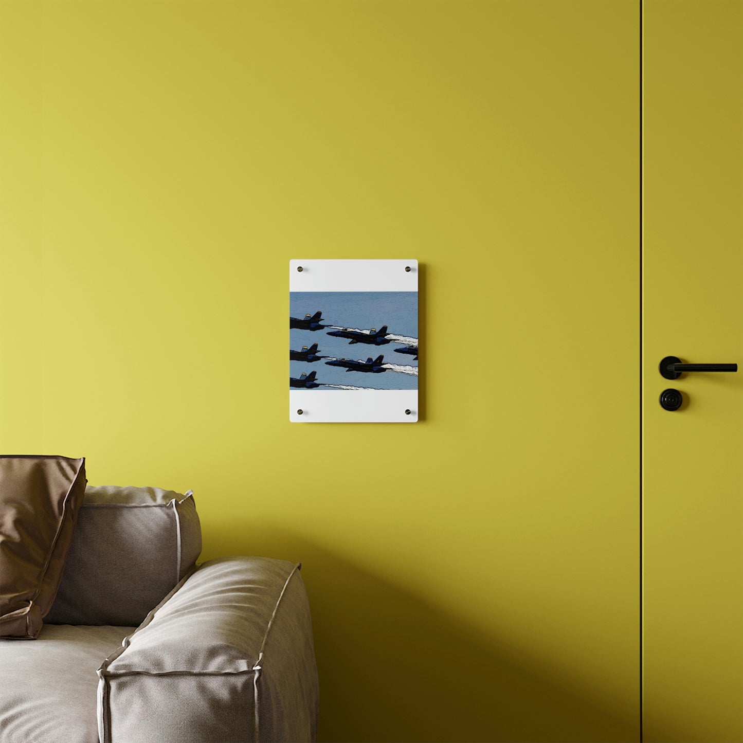 Acrylic Wall Art Panels ... Seattle Seafair ..."Blue Angels Run Over Lake Washington" ... Circa Mid 1980's ... Dr FJ Holt ... Original Works ...