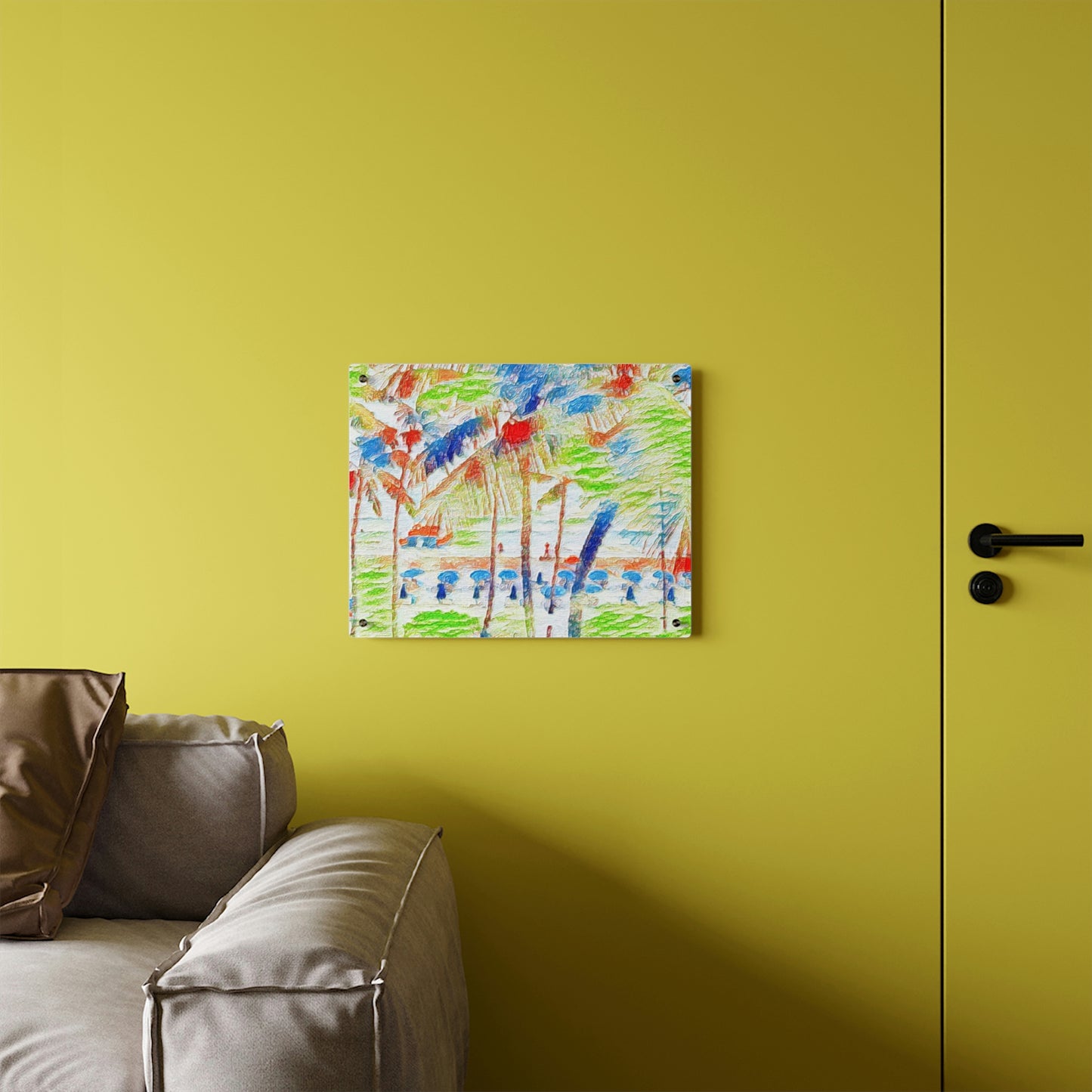 Acrylic Wall Art Panels ... "The Royal Hawai'ian: Waikiki Beach_Beach" ... Honolulu, HI ... Ocotber 2014 (Halloween) ... Original Works ...