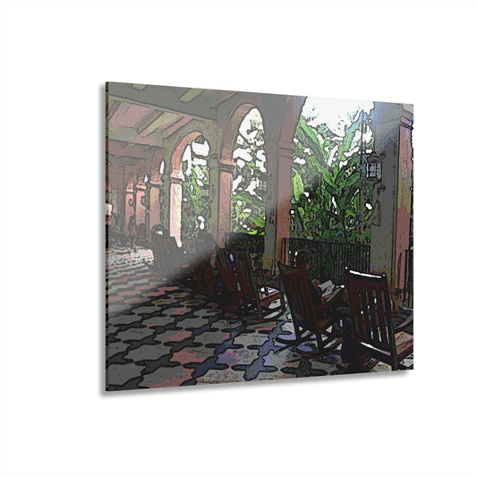 Acrylic Prints (French Cleat Hanging) ... Lanai & Rocking Chairs At: 'The Pink Palace' ... The Royal Hawai'ian ... Honolulu, HI ... '27Oct2014' ... Original Works ...