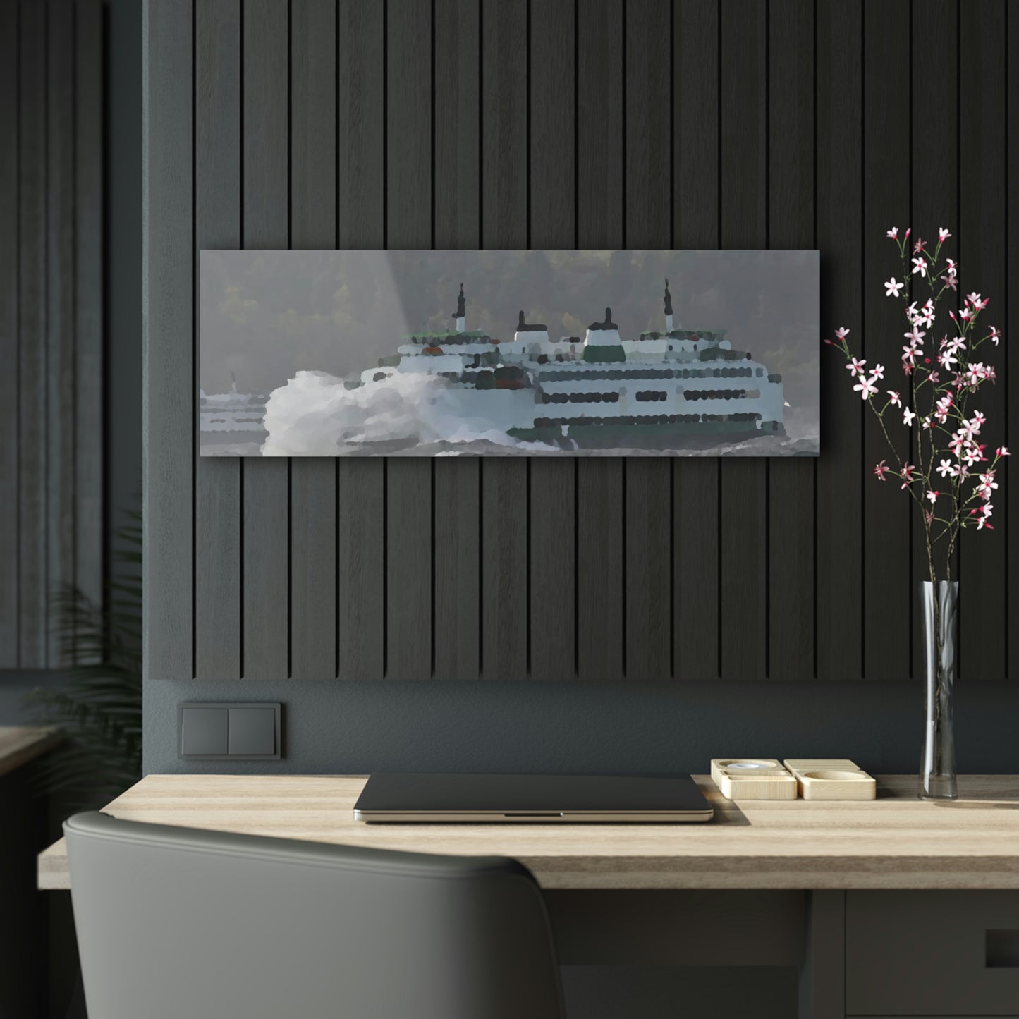 Acrylic Prints ... WADOT Ferry Crossing ... "A Very Rough Day" ... Mulkiteo Route ... Family Archives ... Early 1990's' ... Original Works ...