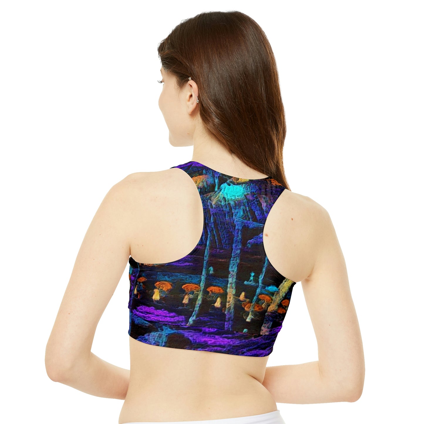 High Neck Crop Bikini Top (AOP) ... "The Royal Hawai'ian: Waikiki Beach_Beach" ... Honolulu, HI ... Ocotber 2014 (Halloween) ... Original Works ...