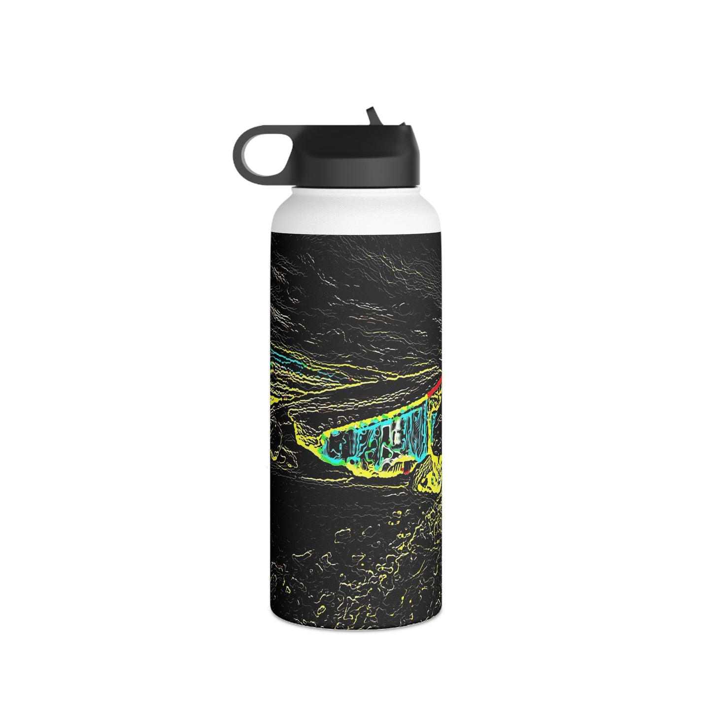 Stainless Steel Water Bottle, Standard Lid ... "Snow Vehicle In Snow Storm At-Rest" ... Circa 12Mar23 ... Central Idaho ... 18-Hours Rendering Time: Original Works ...