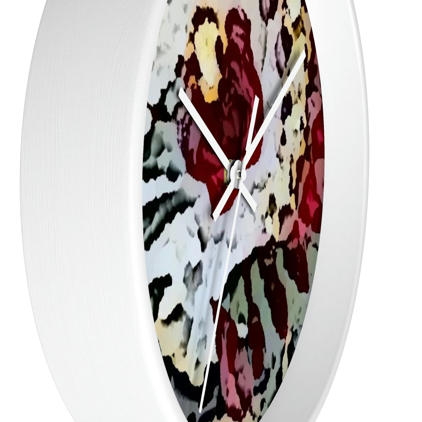 Wall clock ... "A Friendly Flower" ... Pointsettia 'Pointing' ... Original Works ... (Supplied Photograph) ...