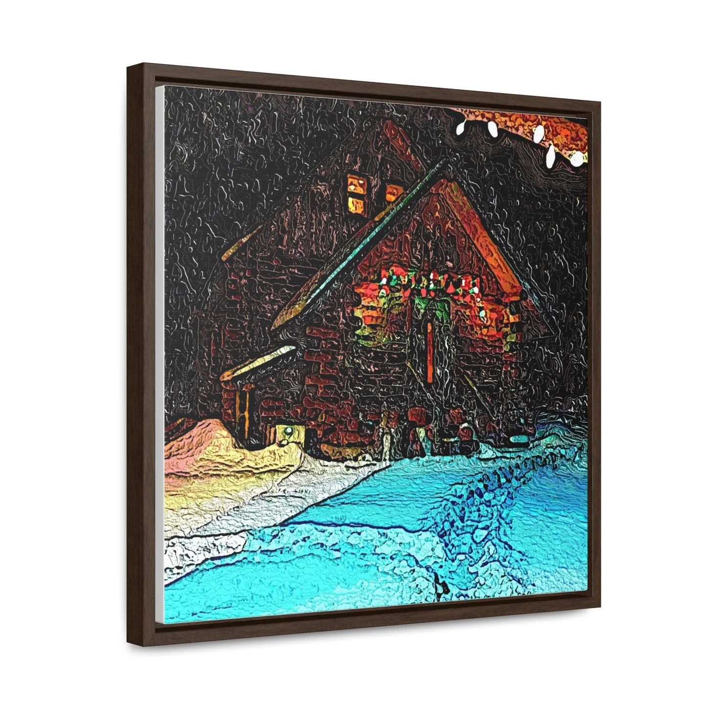 Gallery Canvas Wraps, Square Frame ... A Very Snowy November 2022 ... 'Mountains Of Central Idaho' ... Rhett Creek & Beyond ... Original Works: 10 Hours Rendering Time ...