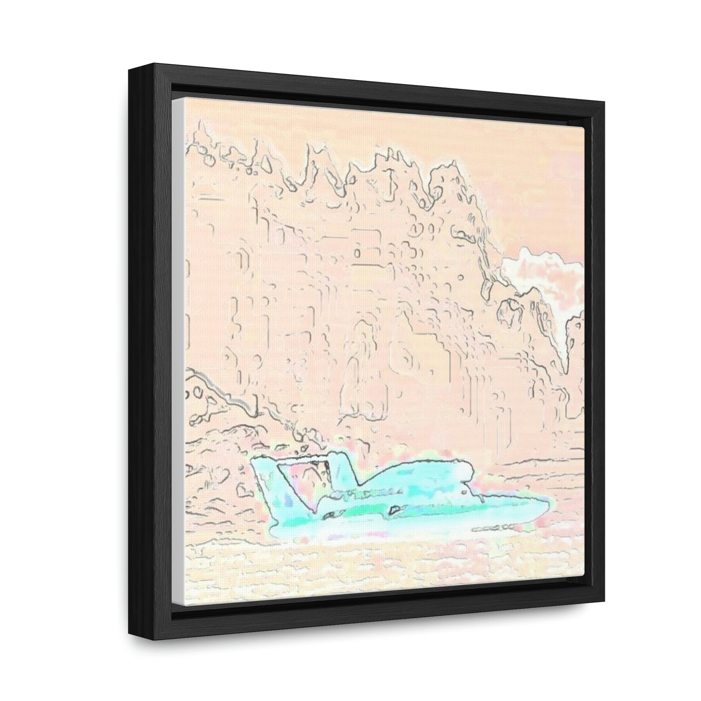 Gallery Canvas Wraps, Square Frame ...  Seattle Columbia Cup On Lake Washington ... "Dave Wilcox Heads For The Win" ... Associate Gift-Photo ... Original Works ...