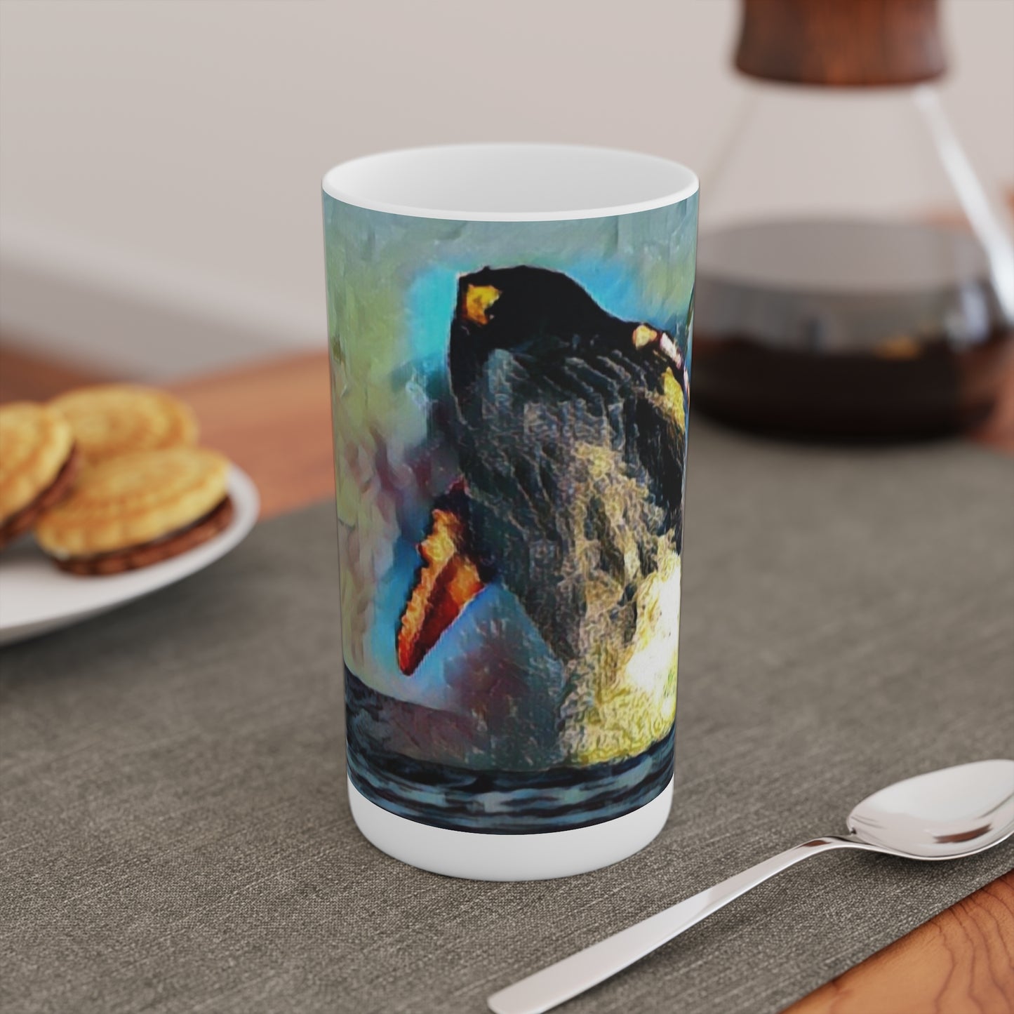 Conical Coffee Mugs (3oz, 8oz, 12oz) ... An Extraordinary Humpback Breach ... 'With Explosive Energy' ... Family Archives (KPH) ... Circa: 21st Century. Maui, HI ... Original Works ...